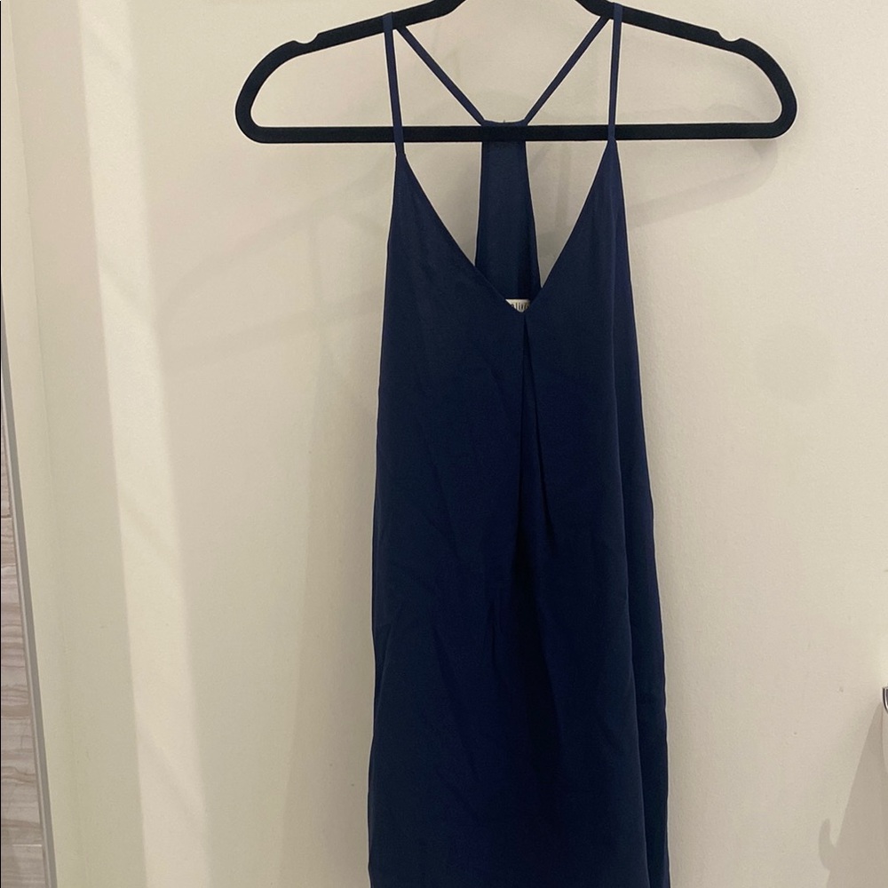 Alice + Olivia Silk Navy Mini Dress